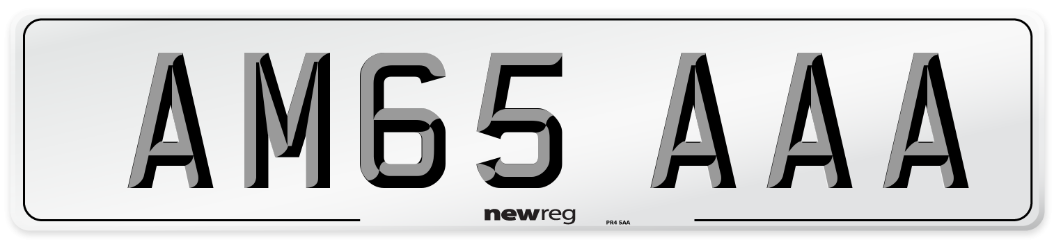 AM65 AAA Number Plate from New Reg